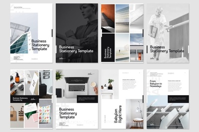 現代時尚簡約攝影時裝產品手冊雜志畫冊作品集圖文AI版式設計模板